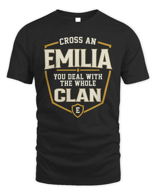 EMILIA NT1-K008 Cross A/An NAME, You Deal With the Whole Clan | Personalized Vintage T-Shirt