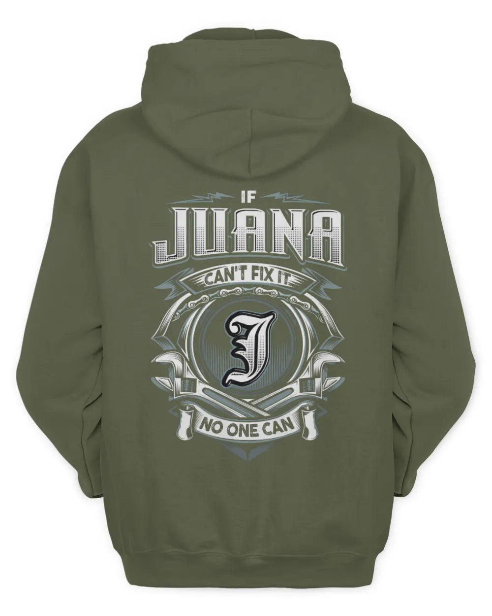 JUANA AP81-K4-626 - Personalized Ahmed Quote Apparel “If Ahmed Can't Fix It, No One Can” - Unisex Hoodie - Military Green