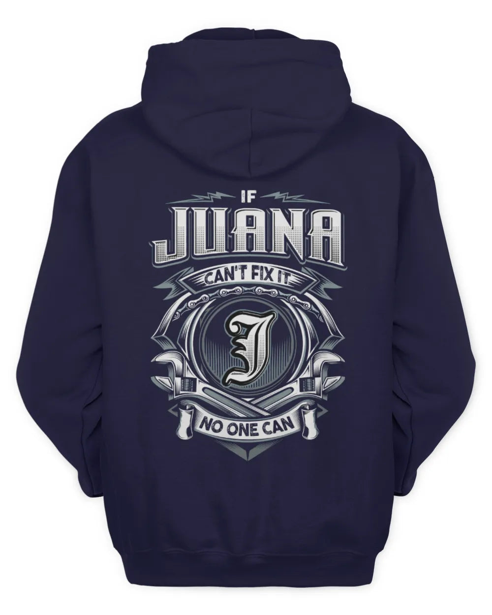 JUANA AP81-K4-626 - Personalized Ahmed Quote Apparel “If Ahmed Can't Fix It, No One Can” - Unisex Hoodie - Navy