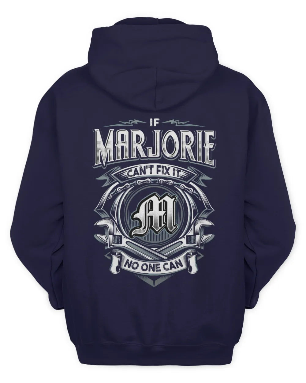 MARJORIE AP81-K4-626 - Personalized Ahmed Quote Apparel “If Ahmed Can't Fix It, No One Can” - Unisex Hoodie - Navy