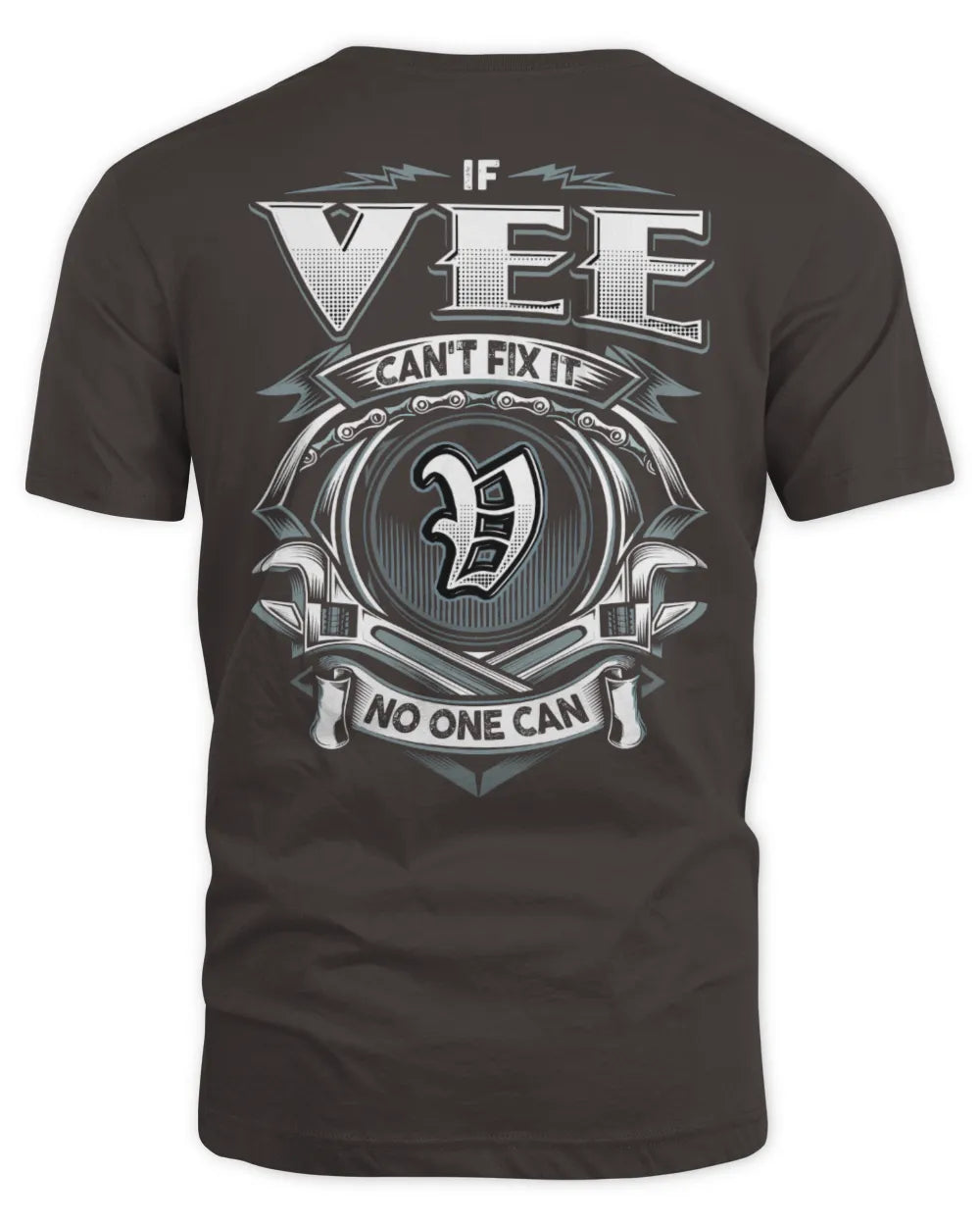VEE AP81-K4-626 - Personalized Ahmed Quote Apparel “If Ahmed Can't Fix It, No One Can” - Unisex Standard T-Shirt - Dark Chocolate