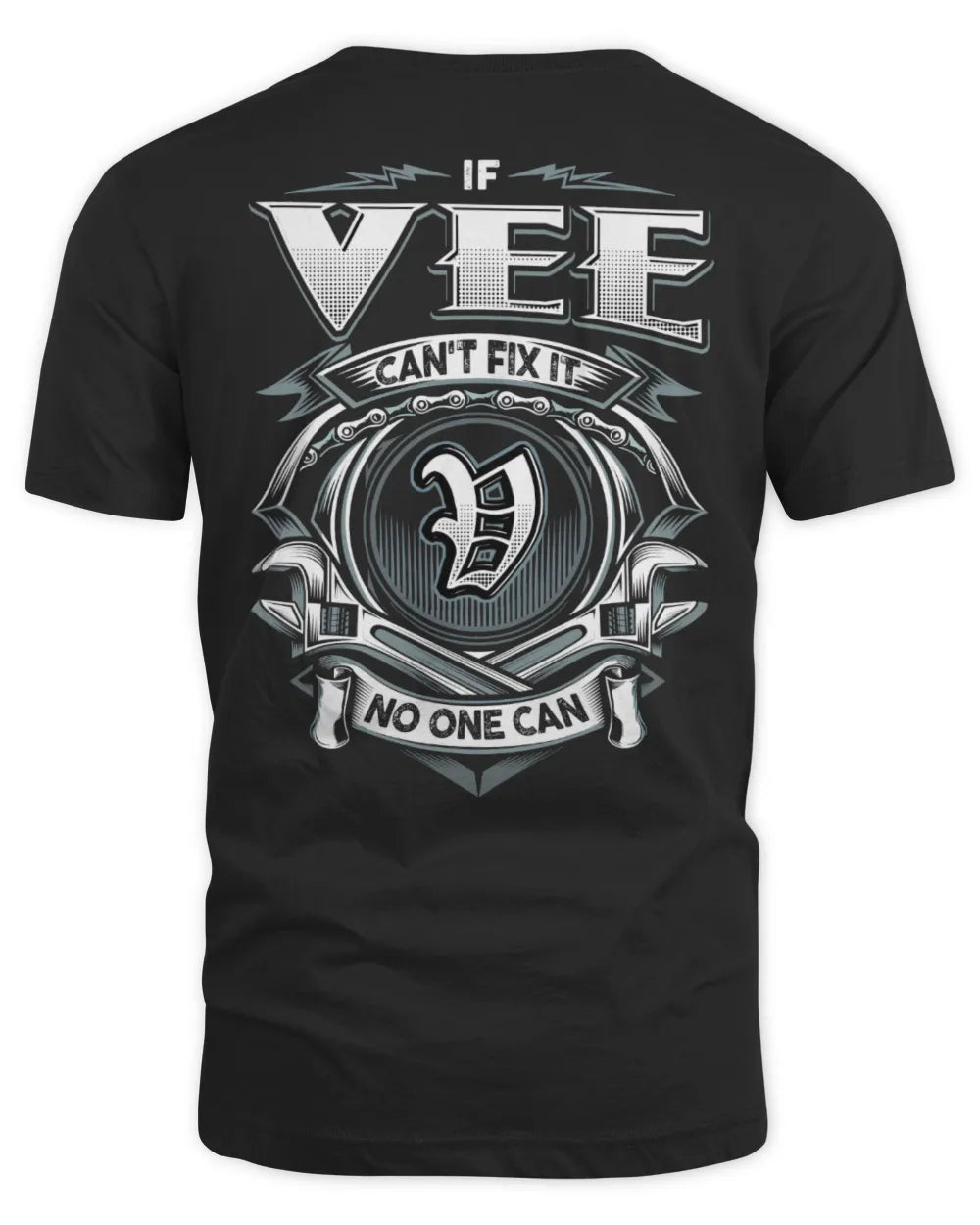 VEE AP81-K4-626 - Personalized Ahmed Quote Apparel “If Ahmed Can't Fix It, No One Can” - Unisex Standard T-Shirt - Black