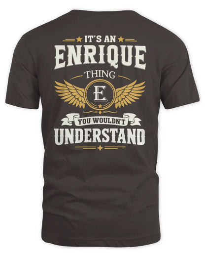 ENRIQUE KT06-M008 It’s a [NAME] Thing – You Wouldn’t Understand | Personalized Vintage T-Shirt - Unisex Standard T-Shirt - Dark Chocolate