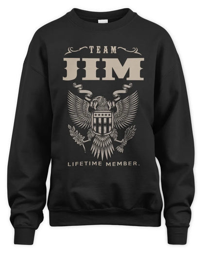 JIM TP06-K82 – Personalized Classic Style Apparel “Team NAME Lifetime Member” - Unisex Sweatshirt - Black