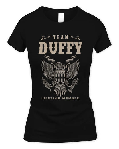 DUFFY TP06-K82 – Personalized Classic Style Apparel “Team NAME Lifetime Member” - Women's Standard T-Shirt - Black
