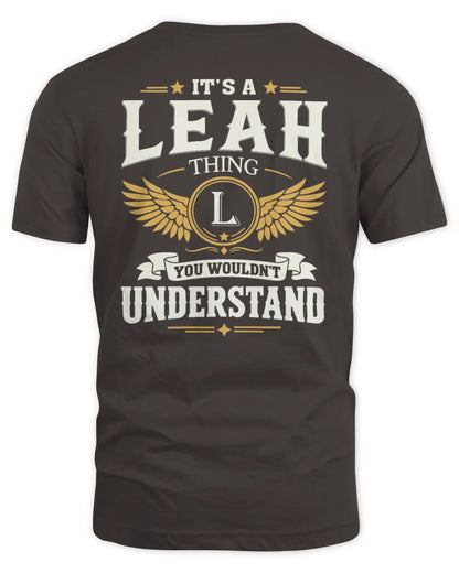 LEAH KT06-M008 It’s a [NAME] Thing – You Wouldn’t Understand | Personalized Vintage T-Shirt - Unisex Standard T-Shirt - Dark Chocolate