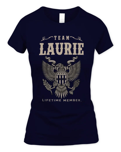 LAURIE TP06-K82 – Personalized Classic Style Apparel “Team NAME Lifetime Member” - Women's Standard T-Shirt - Navy