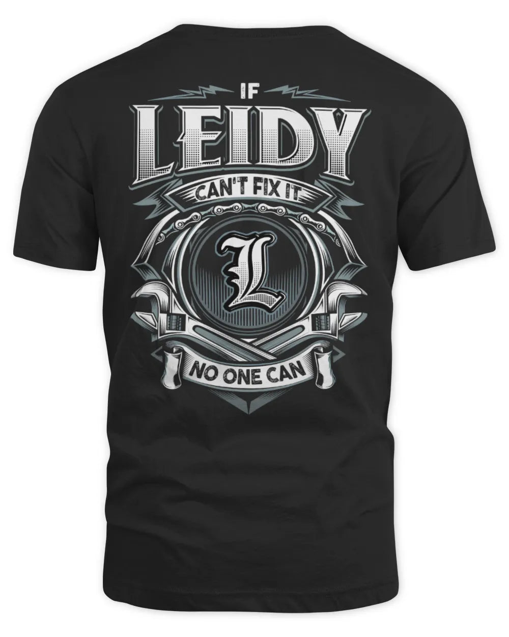 LEIDY AP81-K4-626 - Personalized Ahmed Quote Apparel “If Ahmed Can't Fix It, No One Can” - Unisex Standard T-Shirt - Black