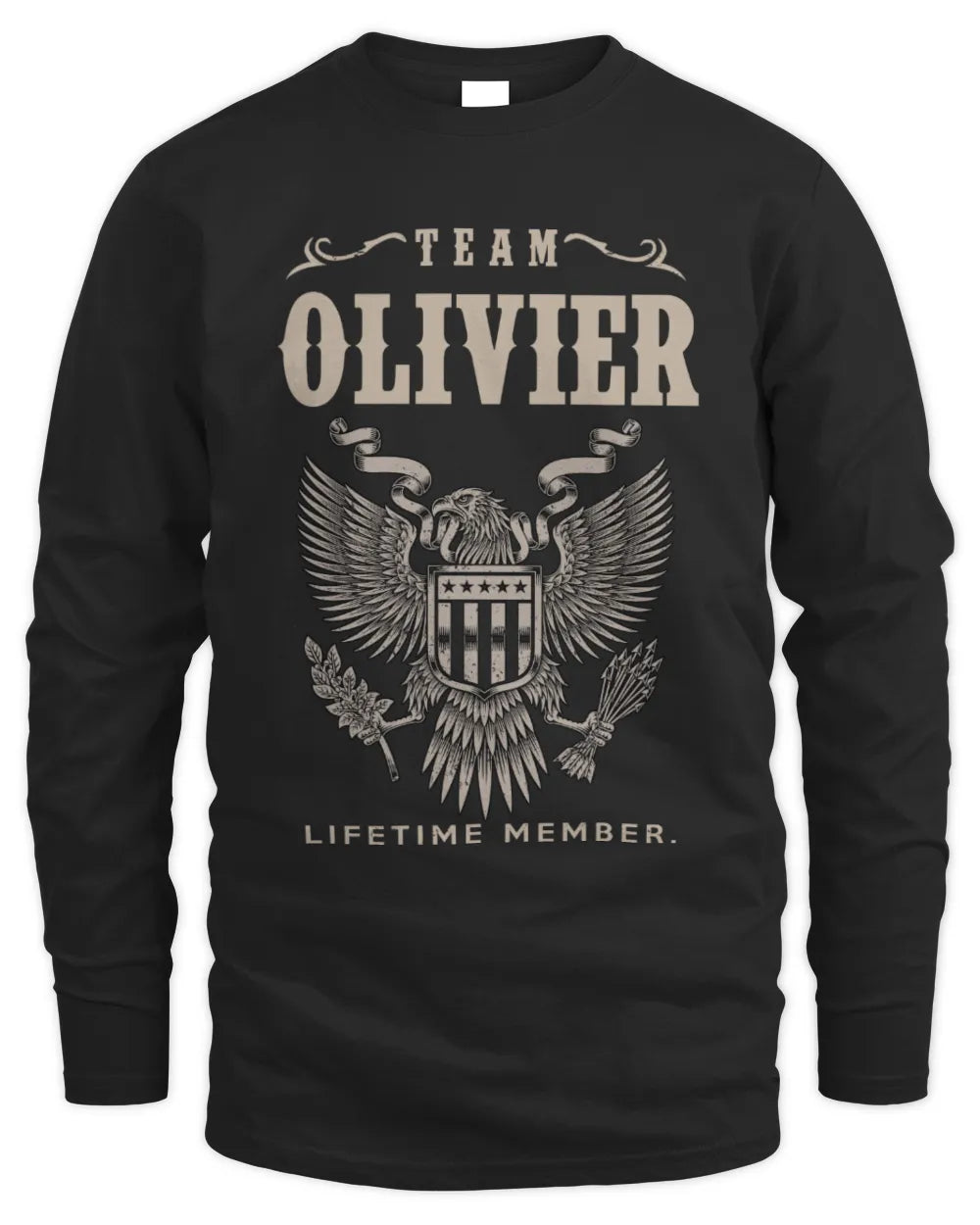 OLIVIER TP06-K82 – Personalized Classic Style Apparel “Team NAME Lifetime Member” - Men's Long Sleeved T-Shirt - Black