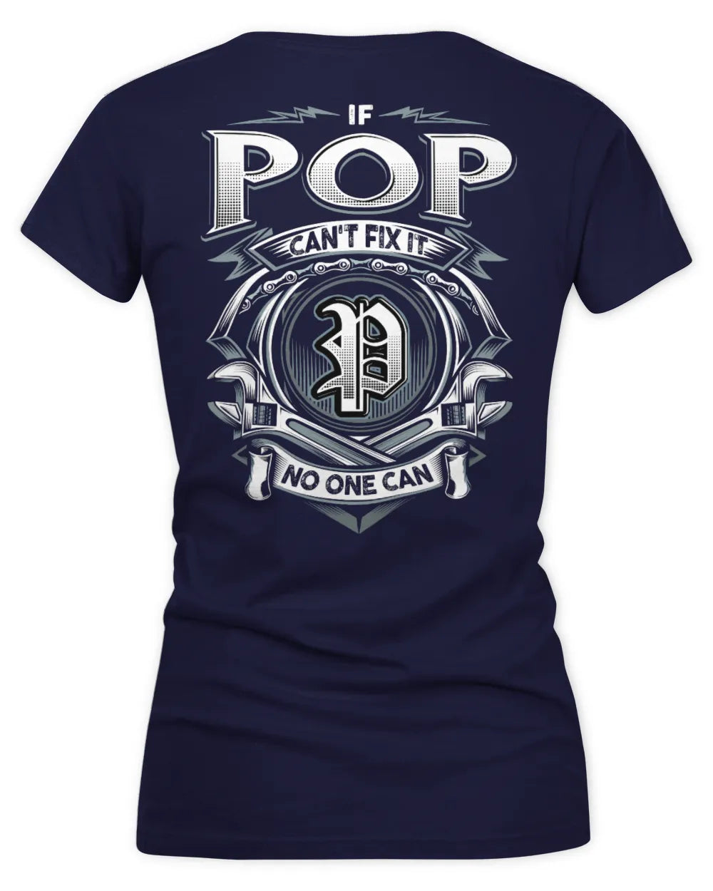 POP AP81-K4-626 - Personalized Ahmed Quote Apparel “If Ahmed Can't Fix It, No One Can” - Women's V-Neck T-Shirt - Navy