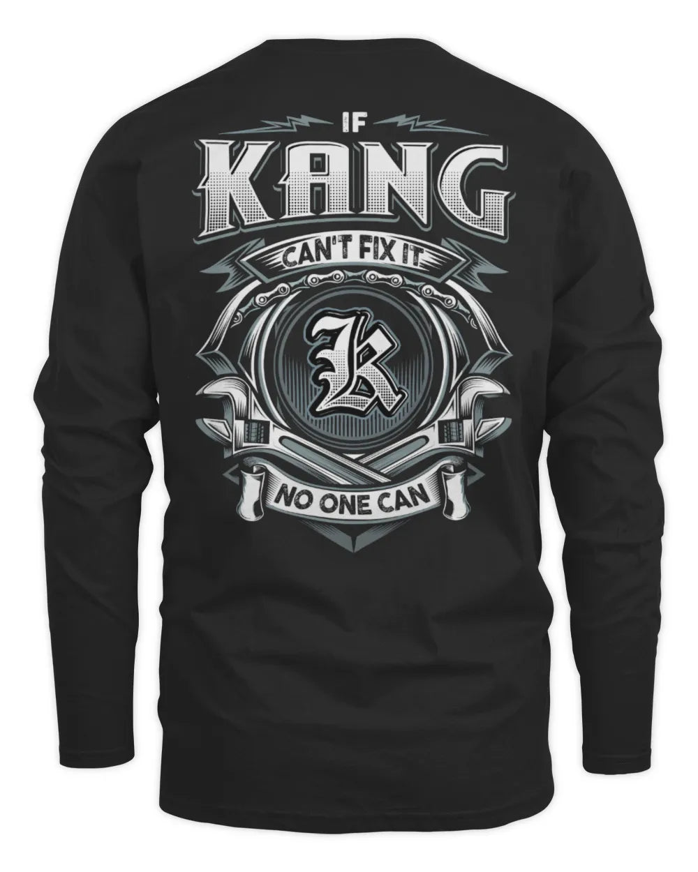 KANG AP81-K4-626 - Personalized Ahmed Quote Apparel “If Ahmed Can't Fix It, No One Can” - Men's Long Sleeved T-Shirt - Black