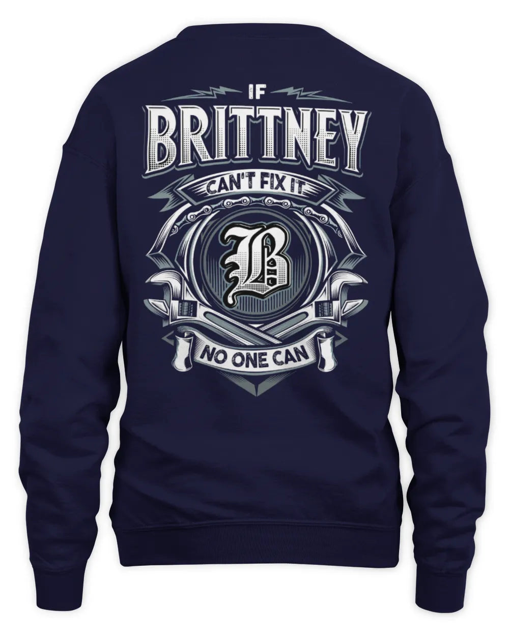BRITTNEY AP81-K4-626 - Personalized Ahmed Quote Apparel “If Ahmed Can't Fix It, No One Can” - Unisex Sweatshirt - Navy
