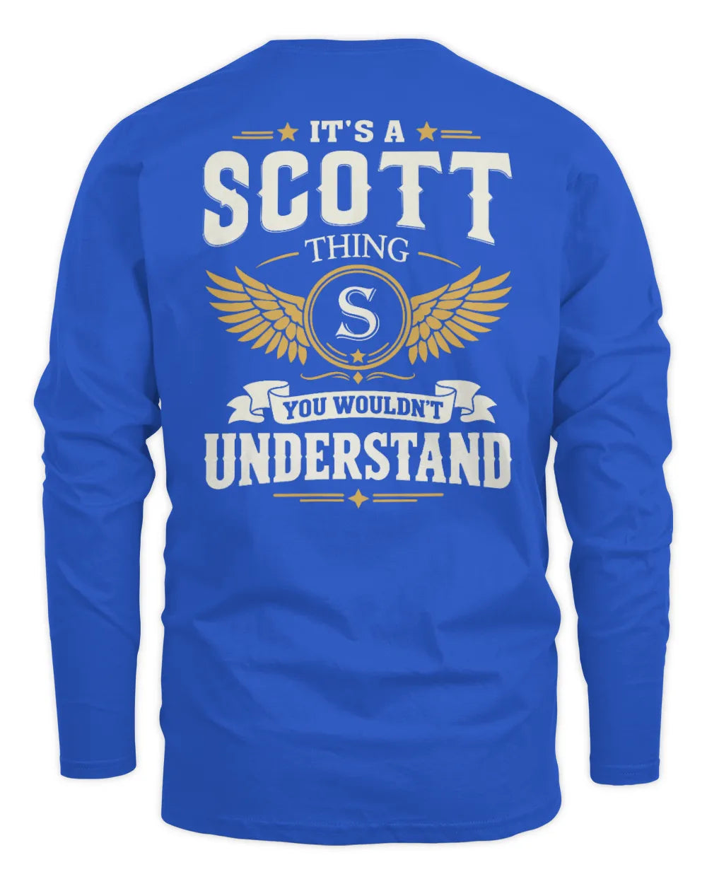 SCOTT KT06-M008 It’s a [NAME] Thing – You Wouldn’t Understand | Personalized Vintage T-Shirt - Men's Long Sleeved T-Shirt - Royal