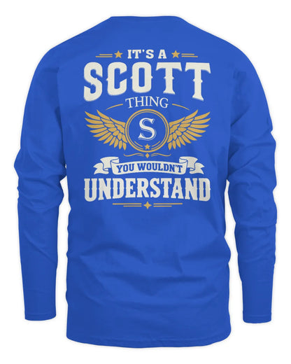 SCOTT KT06-M008 It’s a [NAME] Thing – You Wouldn’t Understand | Personalized Vintage T-Shirt - Men's Long Sleeved T-Shirt - Royal
