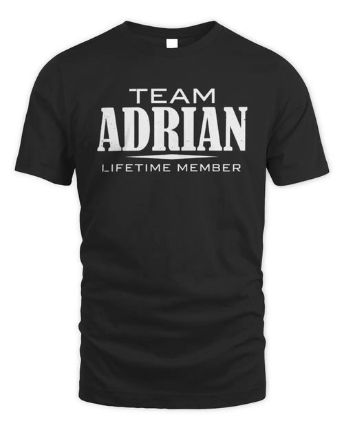 ADRIAN BL62-K4-128 - Personalized “Team NAME Lifetime Member” - Unisex Standard T-Shirt - Black