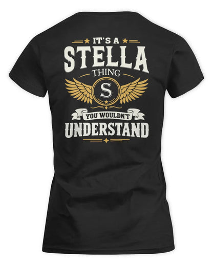 STELLA KT06-M008 It’s a [NAME] Thing – You Wouldn’t Understand | Personalized Vintage T-Shirt - Women's Standard T-Shirt - Black