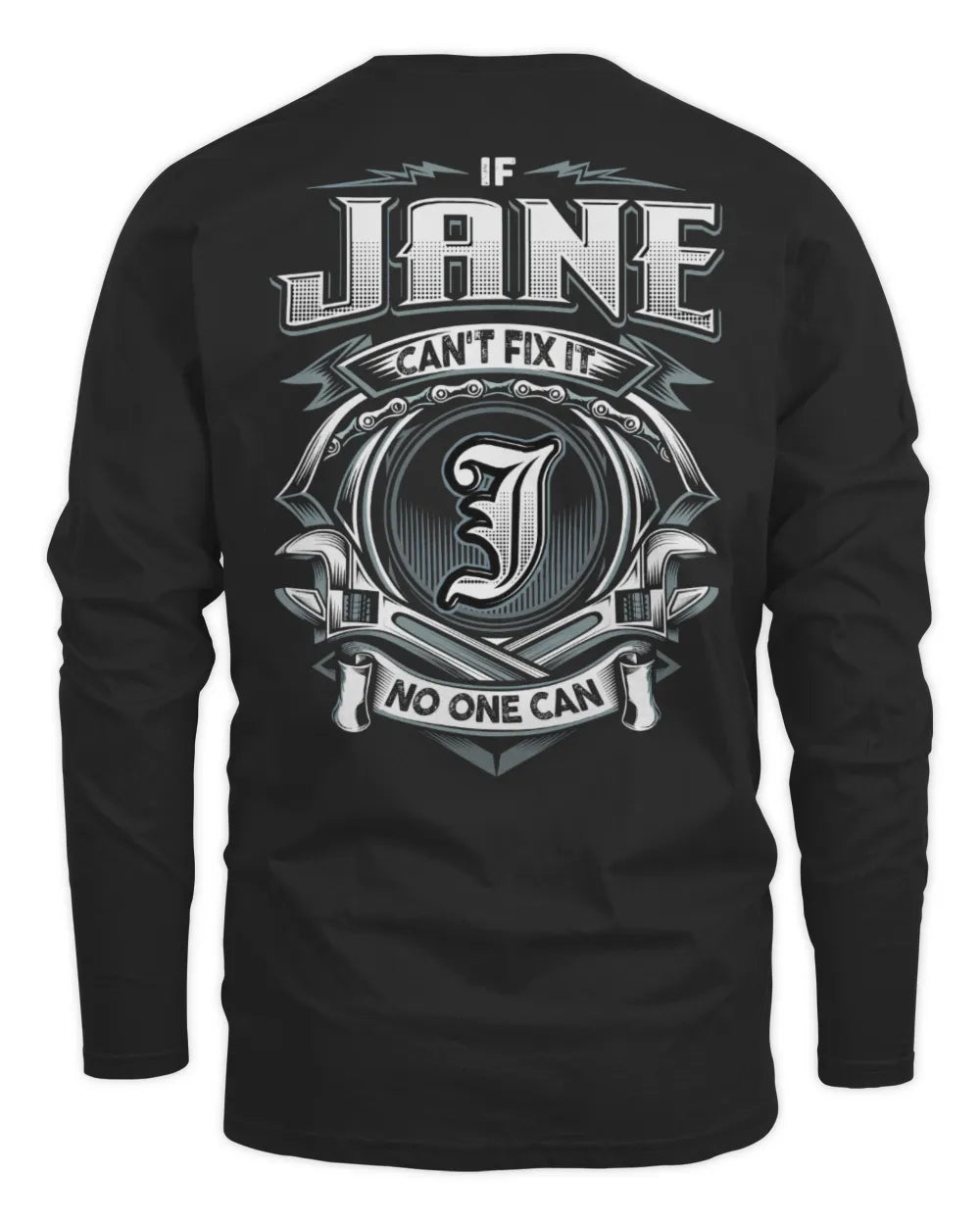 JANE AP81-K4-626 - Personalized Ahmed Quote Apparel “If Ahmed Can't Fix It, No One Can” - Men's Long Sleeved T-Shirt - Black