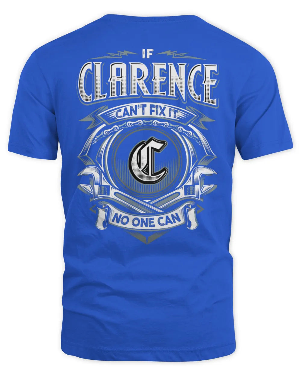CLARENCE AP81-K4-626 - Personalized Ahmed Quote Apparel “If Ahmed Can't Fix It, No One Can” - Unisex Standard T-Shirt - Royal