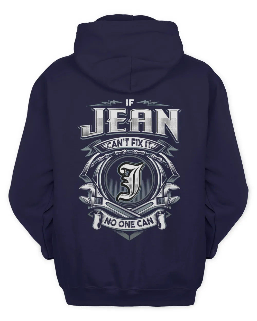 JEAN AP81-K4-626 - Personalized Ahmed Quote Apparel “If Ahmed Can't Fix It, No One Can” - Unisex Hoodie - Navy