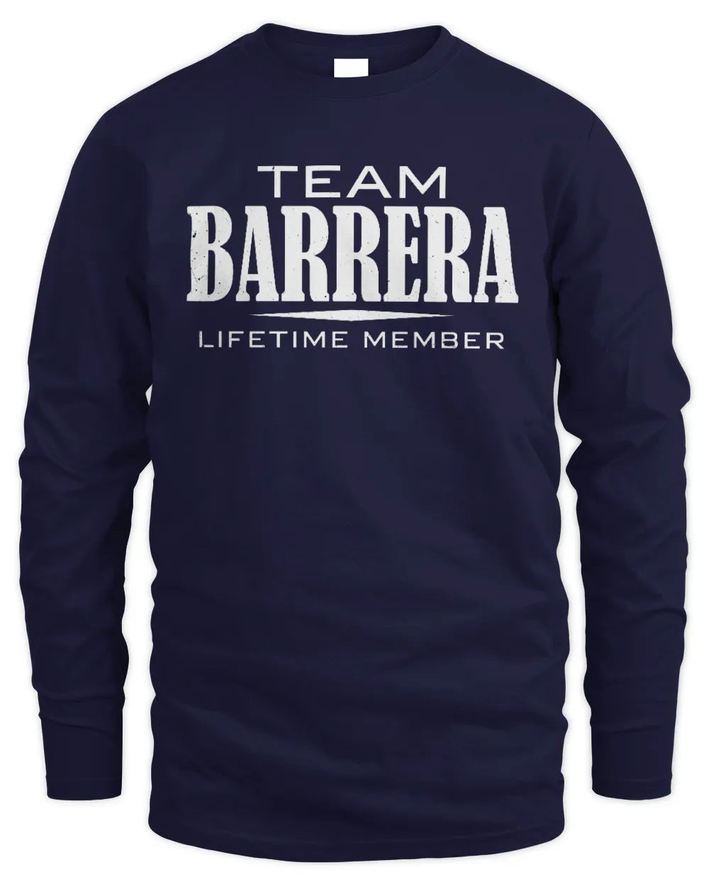 BARRERA BL62-K4-128 - Personalized “Team NAME Lifetime Member” - Men's Long Sleeved T-Shirt - Navy