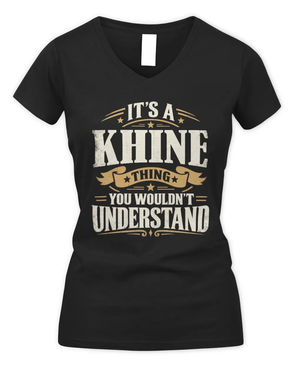 KHINE P08 TH51 - Personalized “It’s a/an [NAME] Thing – You Wouldn’t Understand” Shirt - Women's V-Neck T-Shirt - Black