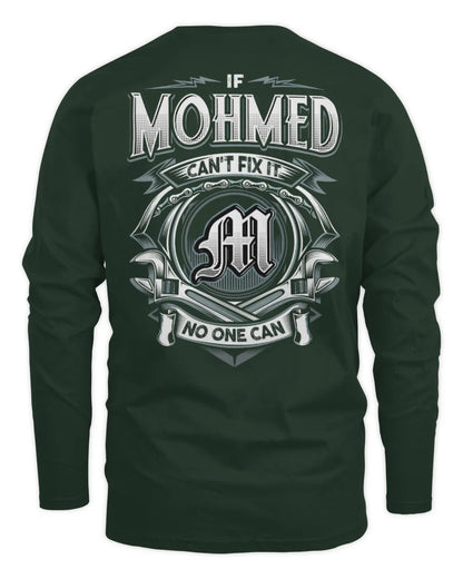 MOHMED AP81-K4-626 - Personalized Ahmed Quote Apparel “If Ahmed Can't Fix It, No One Can” - Men's Long Sleeved T-Shirt - Forest Green