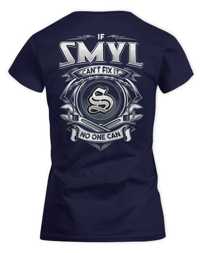 SMYL AP81-K4-626 - Personalized Ahmed Quote Apparel “If Ahmed Can't Fix It, No One Can” - Women's Standard T-Shirt - Navy
