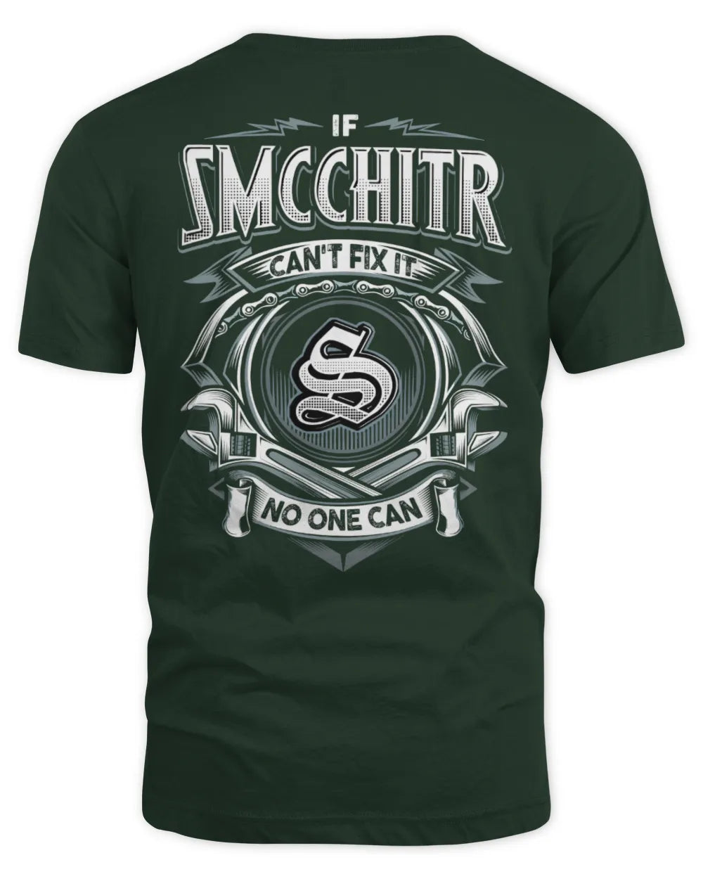 SMCCHITR AP81-K4-626 - Personalized Ahmed Quote Apparel “If Ahmed Can't Fix It, No One Can” - Unisex Standard T-Shirt - Forest Green