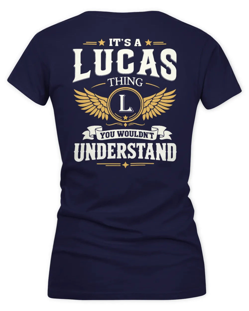 LUCAS KT06-M008 It’s a [NAME] Thing – You Wouldn’t Understand | Personalized Vintage T-Shirt - Women's V-Neck T-Shirt - Navy