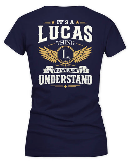 LUCAS KT06-M008 It’s a [NAME] Thing – You Wouldn’t Understand | Personalized Vintage T-Shirt - Women's V-Neck T-Shirt - Navy