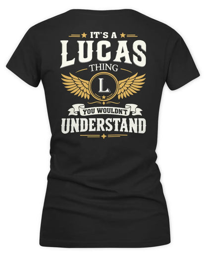 LUCAS KT06-M008 It’s a [NAME] Thing – You Wouldn’t Understand | Personalized Vintage T-Shirt - Women's V-Neck T-Shirt - Black