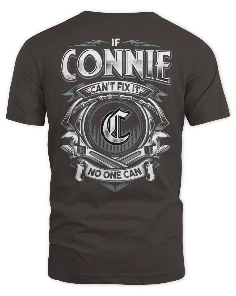CONNIE AP81-K4-626 - Personalized Ahmed Quote Apparel “If Ahmed Can't Fix It, No One Can” - Unisex Standard T-Shirt - Dark Chocolate