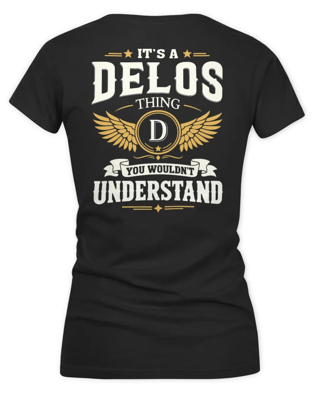 DELOS KT06-M008 It’s a [NAME] Thing – You Wouldn’t Understand | Personalized Vintage T-Shirt - Women's V-Neck T-Shirt - Black