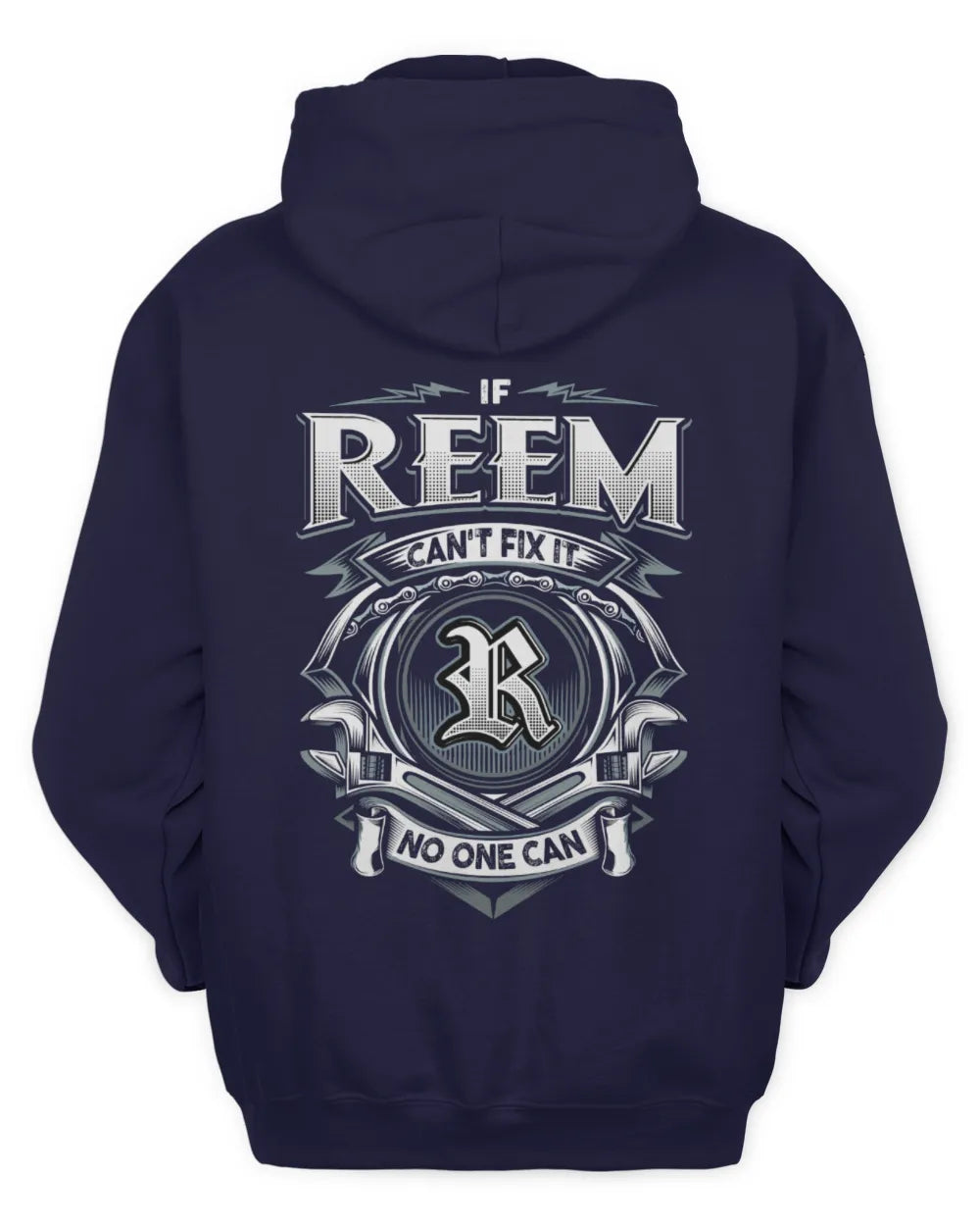 REEM AP81-K4-626 - Personalized Ahmed Quote Apparel “If Ahmed Can't Fix It, No One Can” - Unisex Hoodie - Navy