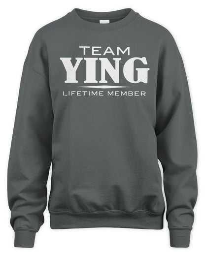 YING BL62-K4-128 - Personalized “Team NAME Lifetime Member” - Unisex Sweatshirt - Charcoal
