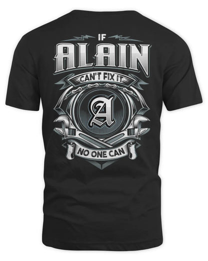 ALAIN AP81-K4-626 - Personalized Ahmed Quote Apparel “If Ahmed Can't Fix It, No One Can” - Unisex Standard T-Shirt - Black