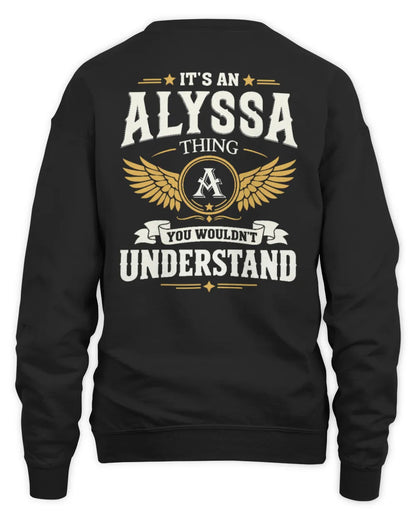 ALYSSA KT06-M008 It’s a [NAME] Thing – You Wouldn’t Understand | Personalized Vintage T-Shirt - Unisex Sweatshirt - Black