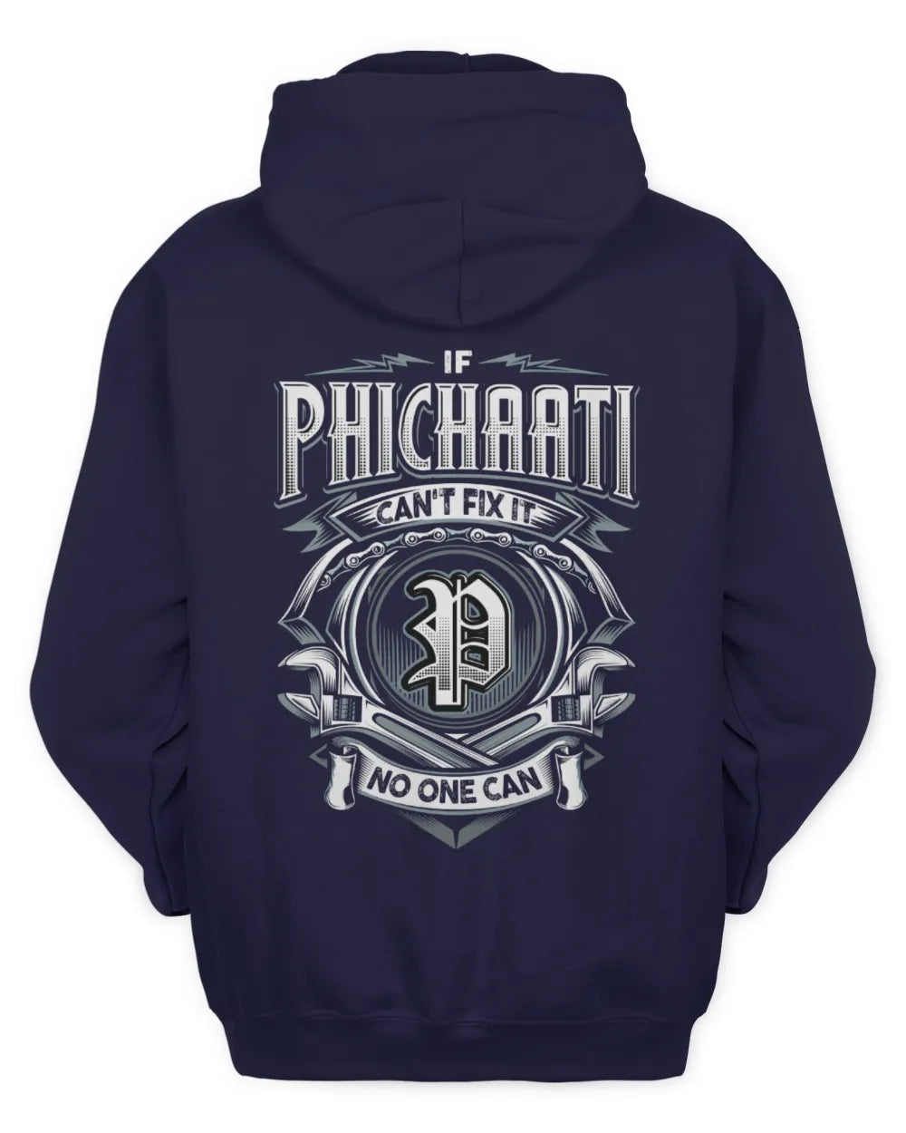 PHICHAATI AP81-K4-626 - Personalized Ahmed Quote Apparel “If Ahmed Can't Fix It, No One Can” - Unisex Hoodie - Navy