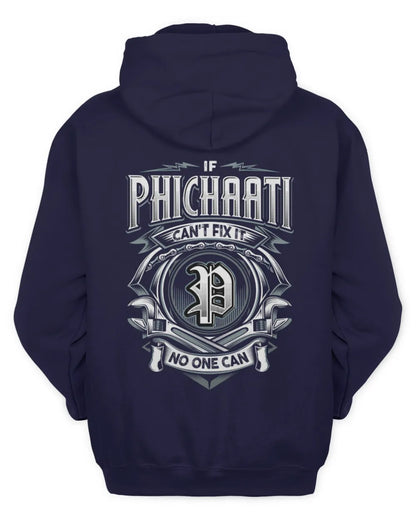 PHICHAATI AP81-K4-626 - Personalized Ahmed Quote Apparel “If Ahmed Can't Fix It, No One Can” - Unisex Hoodie - Navy