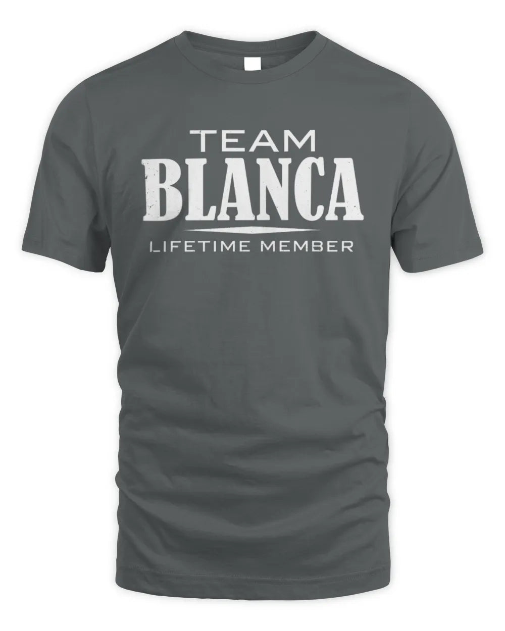 BLANCA BL62-K4-128 - Personalized “Team NAME Lifetime Member” - Unisex Standard T-Shirt - Charcoal