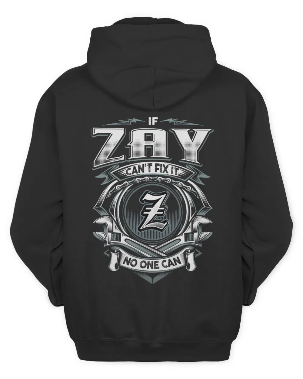 ZAY AP81-K4-626 - Personalized Ahmed Quote Apparel “If Ahmed Can't Fix It, No One Can” - Unisex Hoodie - Black