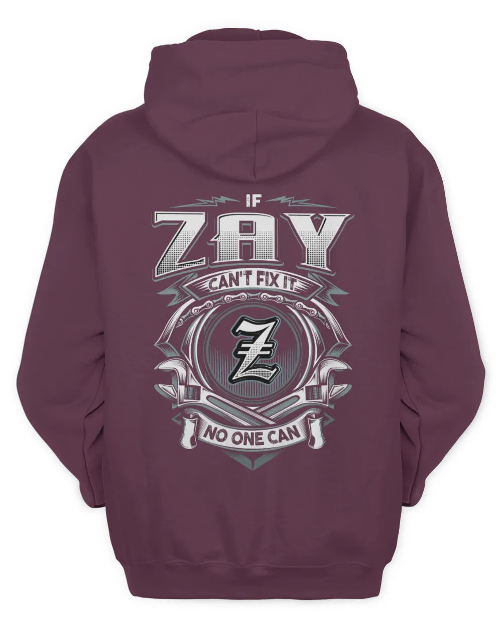 ZAY AP81-K4-626 - Personalized Ahmed Quote Apparel “If Ahmed Can't Fix It, No One Can” - Unisex Hoodie - Maroon