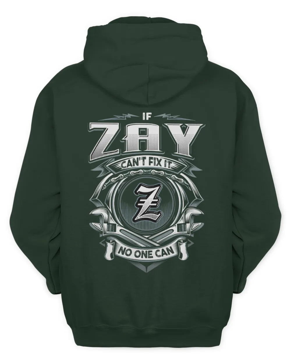 ZAY AP81-K4-626 - Personalized Ahmed Quote Apparel “If Ahmed Can't Fix It, No One Can” - Unisex Hoodie - Forest Green