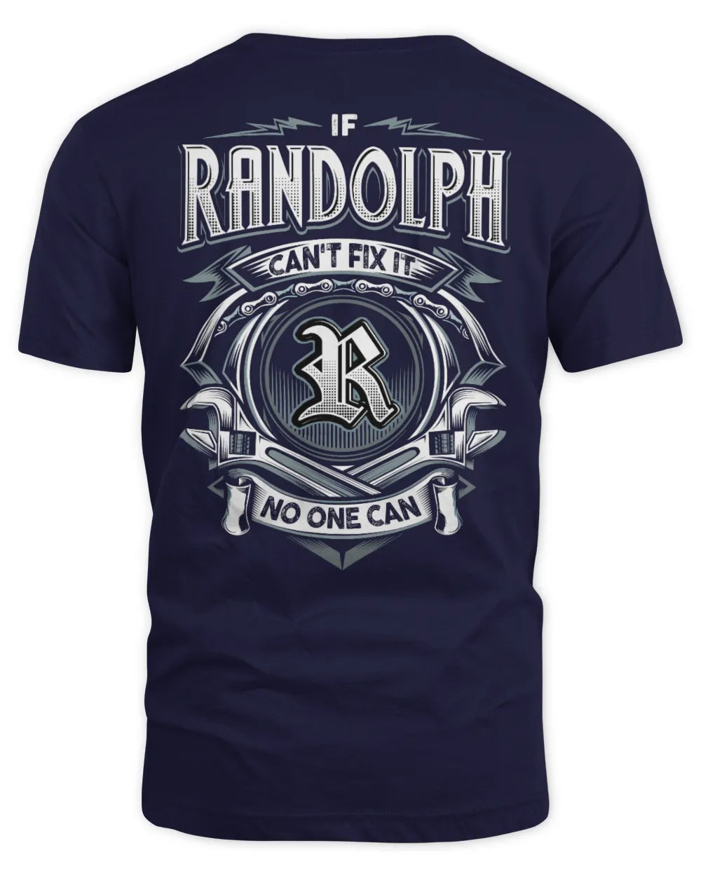RANDOLPH AP81-K4-626 - Personalized Ahmed Quote Apparel “If Ahmed Can't Fix It, No One Can” - Unisex Standard T-Shirt - Navy