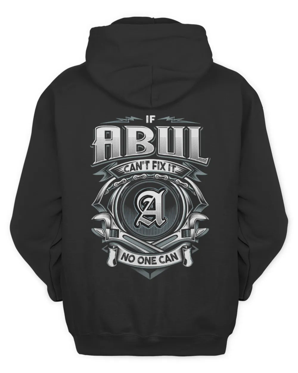 ABUL AP81-K4-626 - Personalized Ahmed Quote Apparel “If Ahmed Can't Fix It, No One Can” - Unisex Hoodie - Black