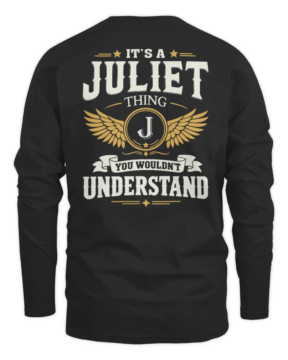 JULIET KT06-M008 It’s a [NAME] Thing – You Wouldn’t Understand | Personalized Vintage T-Shirt - Men's Long Sleeved T-Shirt - Black