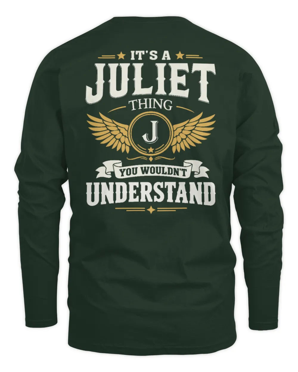 JULIET KT06-M008 It’s a [NAME] Thing – You Wouldn’t Understand | Personalized Vintage T-Shirt - Men's Long Sleeved T-Shirt - Forest Green