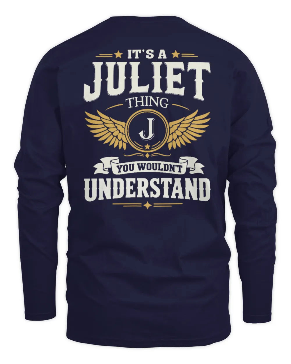 JULIET KT06-M008 It’s a [NAME] Thing – You Wouldn’t Understand | Personalized Vintage T-Shirt - Men's Long Sleeved T-Shirt - Navy
