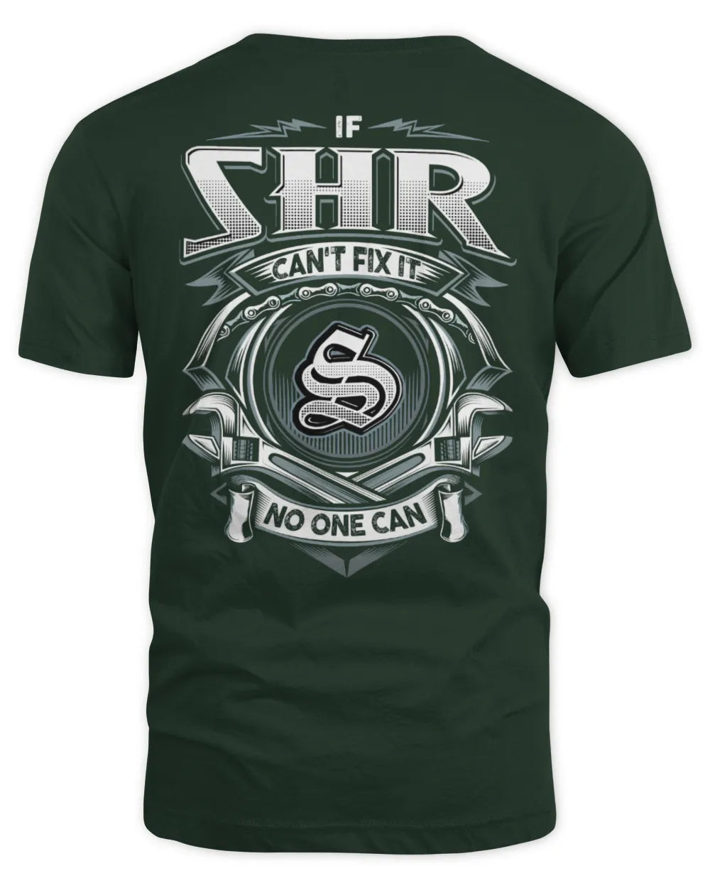 SHR AP81-K4-626 - Personalized Ahmed Quote Apparel “If Ahmed Can't Fix It, No One Can” - Unisex Standard T-Shirt - Forest Green