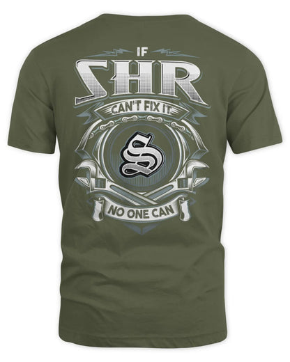 SHR AP81-K4-626 - Personalized Ahmed Quote Apparel “If Ahmed Can't Fix It, No One Can” - Unisex Standard T-Shirt - Military Green